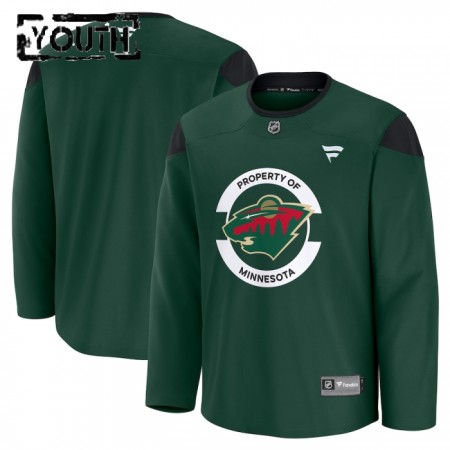 Minnesota Wild Fanatics Team Practice Custom 2024-25 Grün Trikot - Kinder